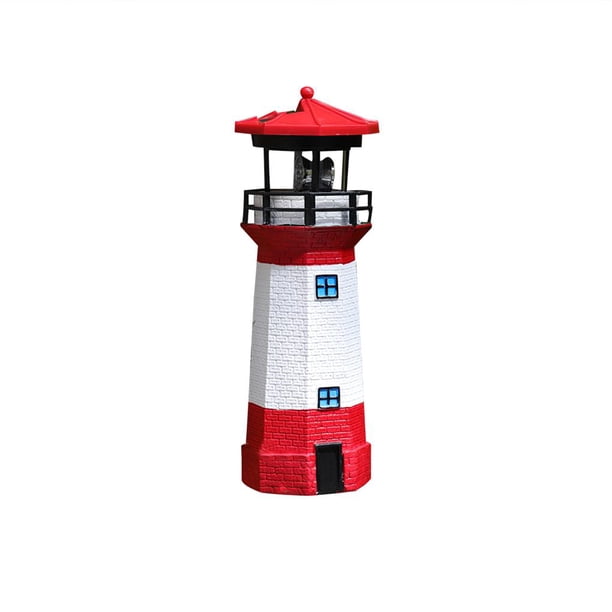 Luz De Faro Respetuoso Del Medio Ambiente Resina Duradera Solar Forma De Faro Decoración Led Minnieouse HA015621-00