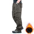 thumbnail image 5 of YUELONGHU Men's Casual Cargo Pants Mens Cargo Pants Black Mens Loose Casual Pocket Straight Solid Color Outdoor Overalls Trousers M, 5 of 6