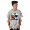 thumbnail image 5 of Worlds Gayest Brother Sibling Pride Men's Graphic T Shirt Tees Brisco Brands L, 5 of 5
