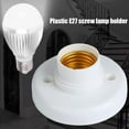 thumbnail image 3 of pulunto 4Pcs E27 Lamp Holder White Round Plastic LED Lamp Screw Base Lamp Socket Adapter, 3 of 9