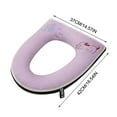 thumbnail image 6 of YiJuHui 1pcs Soft Foam Toilet Seat Cushion, Padded Toilet Cover for Round and Elongated Toilets, Warm Washable Non-Slip Bathroom Toilet Pad with Cute Embroidery, 6 of 6