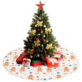 thumbnail image 3 of 48 Inch Christmas Tree Skirt – Velvet Plush Tree Mat, Soft Thickened Polyester with Red Ties, Single-Sided Printing, Available in 30in/36in/48in, Perfect for Holiday Xmas Tree Decoration, 3 of 7