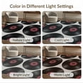 thumbnail image 7 of ODIKA 4'x6' Washable Area Rug Record Retro Album Disc Round Cd Themed Shaped Music Note Vinyl Playful for Home Office, Under Desk, Non-Slip Chair-Friendly, Flatwoven, 7 of 7