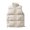 Beige, variant on Men Down Waistcoat with Pockets Stand Collar Sleeveless Zipper Closure Autumn Winter Cotton Vest Cold Weather Vest Coat