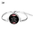 thumbnail image 6 of Windcarnival Unisex Bible Verse Quote Psalm Glass Cabochon Charm Bracelet Christian Jewelry, 6 of 7