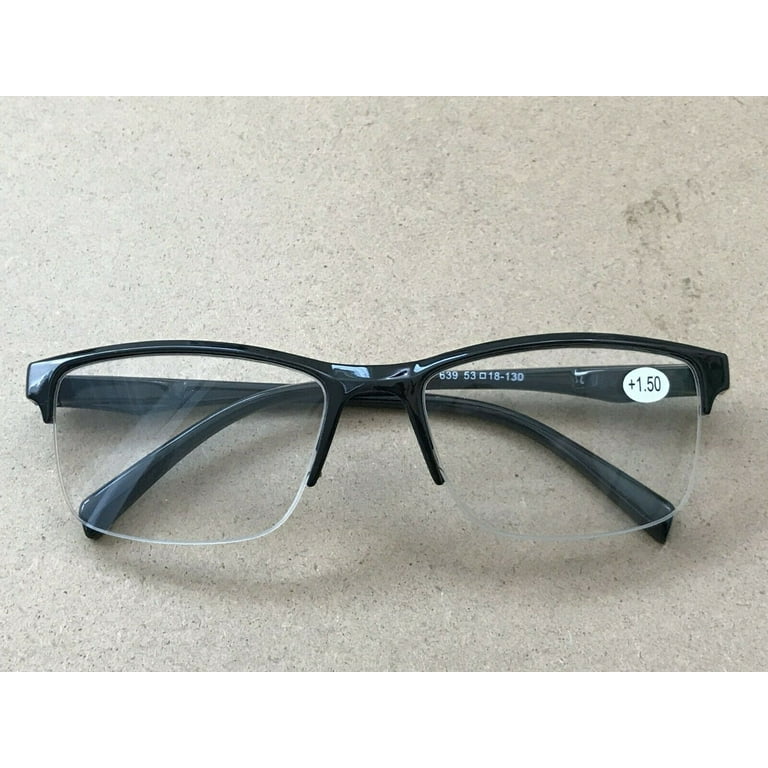 Half frame hot sale square glasses