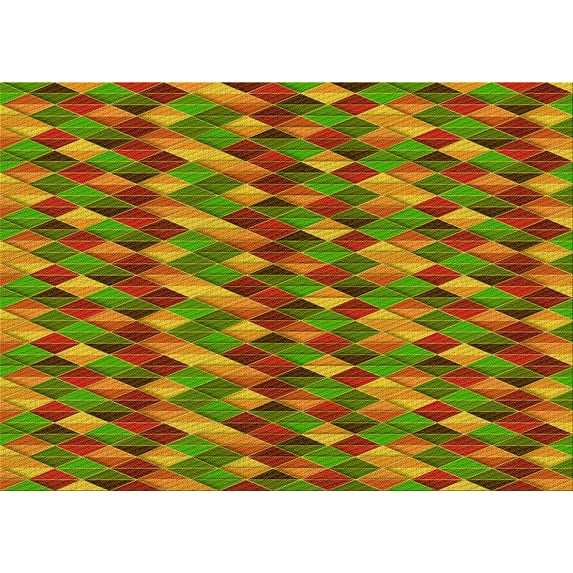 Ahgly Company Indoor Rectangle Patterned Pistachio Green Area Rugs, 7' x 10'