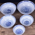 thumbnail image 3 of Ceramic Ramen Noodle Bowls, Blue and White Porcelain Chinese Retro Dessert, Soup, Cereal, Rice, Udon, Asian Noodles Bowl,4in,2PCS, 3 of 7