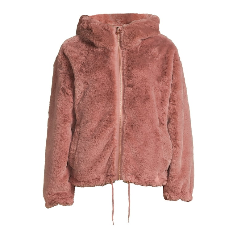 Lucky Brand Women's Faux Fur Hooded Jacket 