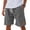 Gray, variant on JULMCOMO Cotton Linen Shorts for Men Drawstring Knee Length Elastic Waist Casual Loose Fit Lounge Daily Summer Shorts with Pockets Army Green 3XL