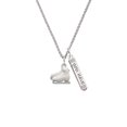thumbnail image 2 of Delight Jewelry Silvertone White Ice Skates Silvertone Live the Life You Have Imagined Bar Charm Necklace, 23", 2 of 4