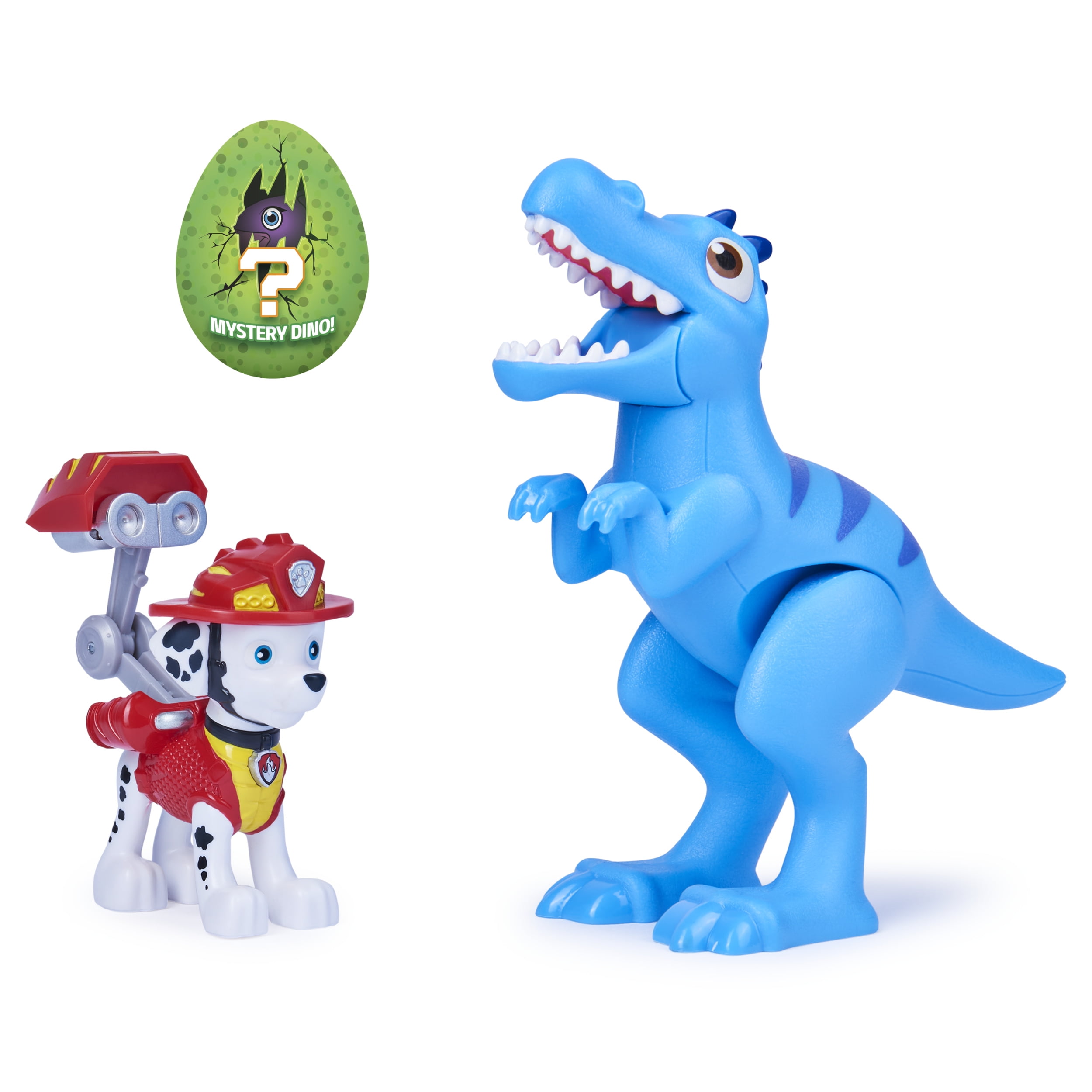 PAW Patrol, Dino Rescue Marshall and Dinosaur Action Figure Set, for Kids Aged 3 and up