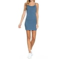 thumbnail image 3 of Women & Juniors Solid Plain Spaghetti Strap Camisole Mini Dress Tank Top (Artic Blue/Steel Blue, Small), 3 of 3