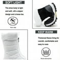 thumbnail image 3 of Women's Winter Snow Boots Outdoor Hiking Skiing Comfortable Anti-Slip Plush Zipper Cold-Resistant Thickened High Boots White 8 US, 3 of 7