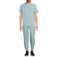 thumbnail image 2 of ClimateRight by Cuddl Duds Men's Woven Twill V-Neck Scrub Top, 2 of 5