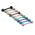 thumbnail image 1 of 9pcs Stainless Steel Ears Barbell Ear 16g Mixed Color - 3mm Ball, 1 of 8