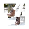 thumbnail image 5 of Gomelly Womens Snow Boots Lace Up Ankle Bootie Round Toe Booties Casual Warm Boot Work Outdoor Winter Shoes Brown 8, 5 of 5