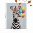 thumbnail image 3 of Qisvanset Zebra Red Balloon Canvas Print 12x16 Inch Kids Room Decor, 3 of 8