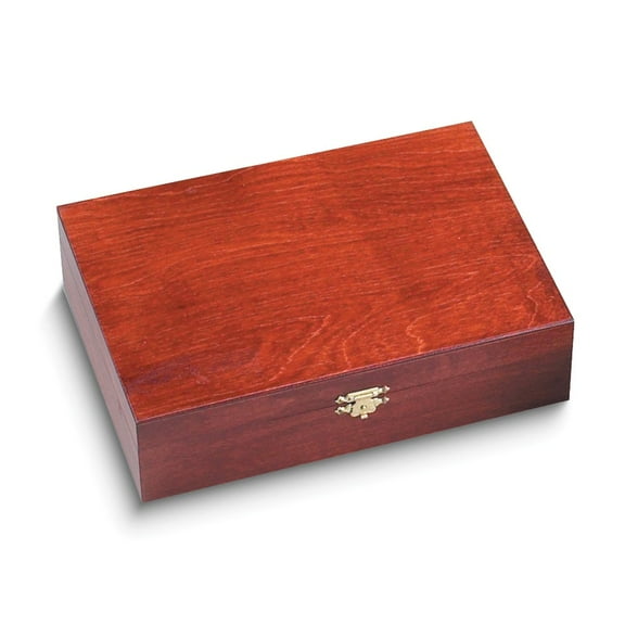 Handcrafted Solid Wood with Maple Finish Extra Large Keepsake Box with Hasp QGM16161