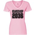 thumbnail image 3 of Inktastic Class of 2036 in Black Outlined Text Women's V-Neck T-Shirt, 3 of 5