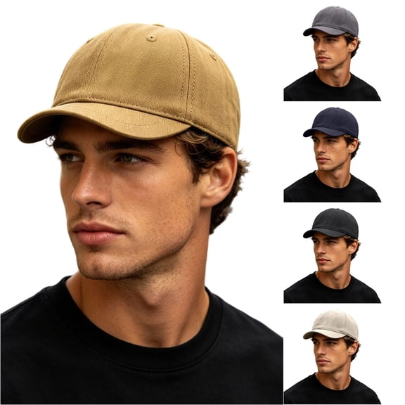 Xijirk Herringbone Baseball Cap Textured Curved Brim Dad Hat for Daily Casual Street Travel Outdoor Wear,Khaki,One Size