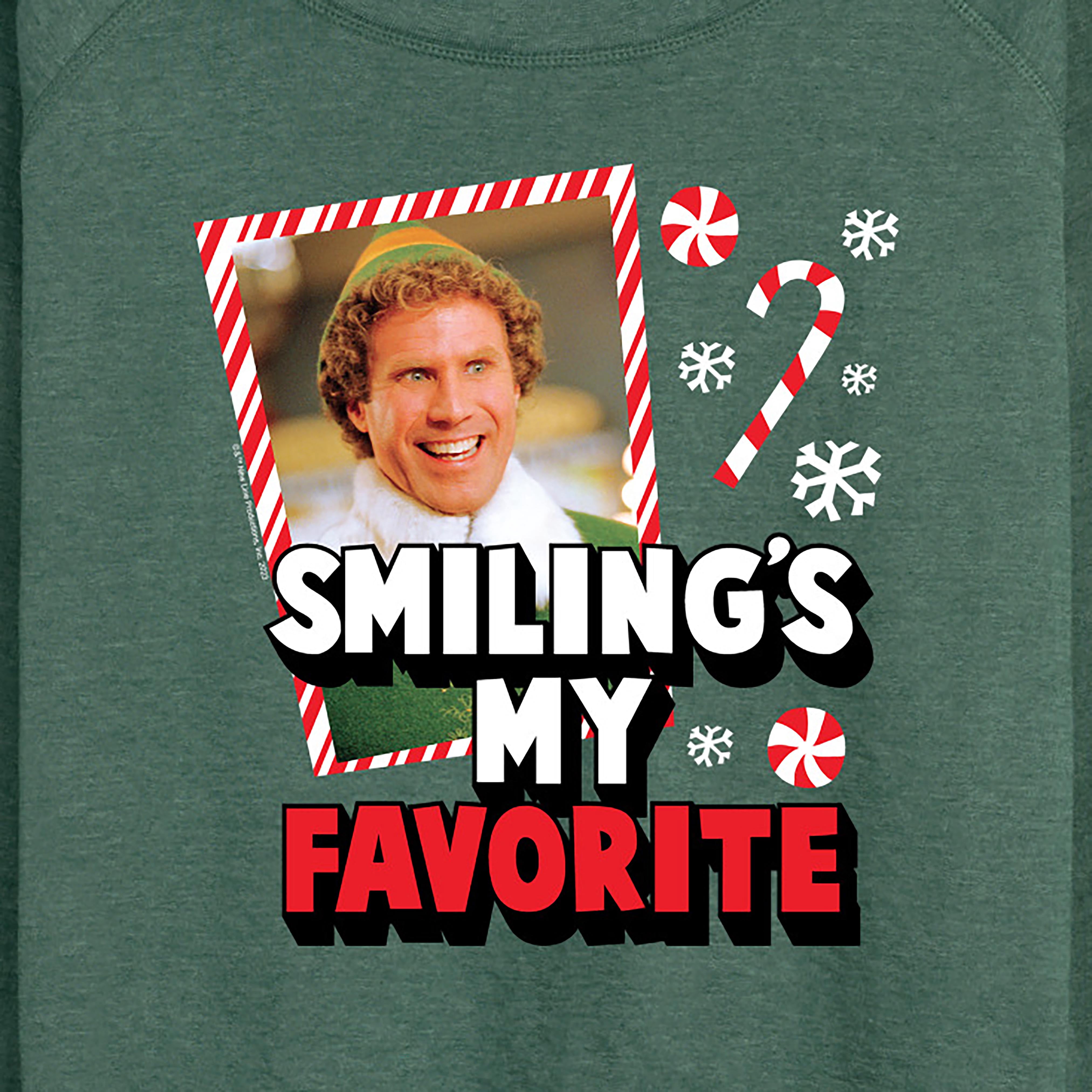 ELF - Christmas Smilings My Favorite - Women's Lightweight French Terry Long Sleeve Shirt