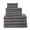 Grey, variant on Gracie Mills 12-Piece 100% Cotton Quick Dry Towel Set GRACE-12491 Lightweight Soft