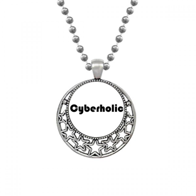 Elegante palabra cyberholic Collares Colgante Retro Moon Stars Jewelry Unbranded M
