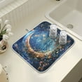 thumbnail image 4 of Yayeee Dish Drying Mat for Kitchen Counter 18" x 24" Microfiber Super Absorbent Coffee Decorative Pad, Crystal Moon, 4 of 7