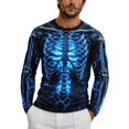 thumbnail image 3 of CONFREE Halloween Mens Short Sleeve Tshirts Crew Neck Spooky Skeleton Graphic Lightweight Fall Casual Tees, 3 of 6