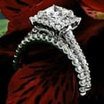 thumbnail image 3 of Sparkle Jewels Bridal Wedding Ring Set 14K White Gold Plated Princess Cut Diamond, 3 of 4