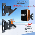 thumbnail image 2 of 2Pcs Speaker Wall Mount,Ceiling Mounting Bracket Angle Adjustment Household Support for Home Office KTV Sound Speaker, 2 of 8