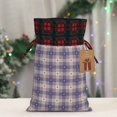 thumbnail image 5 of Naloa Heart Check Plaid Christmas Gift Bags Christmas Drawstring Gift Bags Christmas Trees Decorations Indoor Holiday Party Christmas Treat Bags-Black, 5 of 8