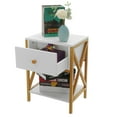thumbnail image 4 of Small Nightstand with Drawer Bedside Table for Bedroom Modern Nightstand Night Table End Table for Living Room White Gold, 4 of 6
