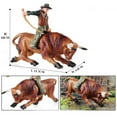 thumbnail image 4 of Cowboy with Bull Figurine Bull Rider Mini Set Texas Longhorn Cow Model Farm Animal Cattle Decoration Bullfighter Collectible, 4 of 4