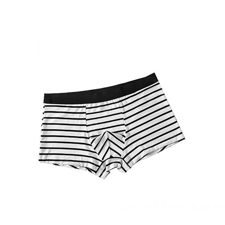 Men s Underwear Striped Boxer Shorts Plus Size Shorts White 3XL Walmart