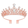 thumbnail image 2 of Yoyauz Women's Gemstone Crowns and Crowns, Crystal Queen Crowns, Silver Wedding Crowns for Bridals, Metal Birthday Barmitzor Tiaras, 2 of 6