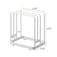 thumbnail image 7 of Yamazaki Home Round Cutting Board Stand, White, Steel, Water Resistant, No Assembly, 7 of 7
