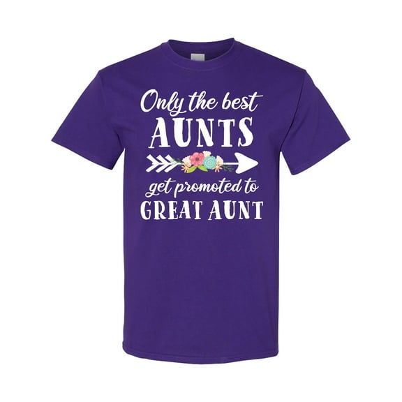 Inktastic Only the Best Aunts Get Promoted to Great Aunt with Flowers T-Shirt