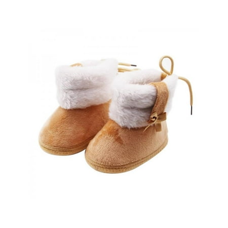 

Winter Snow Booties Pram Baby Boy Girl Pom Boots Shoes Faux Fur Newborn