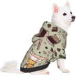 thumbnail image 2 of Fotbe Coffee Makers Macaroons Chocolate Sudadera con Estampado para Perros Pequeños – Suéter con Capucha para Mascotas, Tela Suave de Forro Polar con Bolsillo-Large, 2 of 7