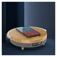 thumbnail image 2 of 5 In 1 Bluetooth-Compatible5.0 Wood Grain Speaker 10W Wireless Fast Chargers Stand LED Lamp Alarm Clock ,Quality Sound, 2 of 7