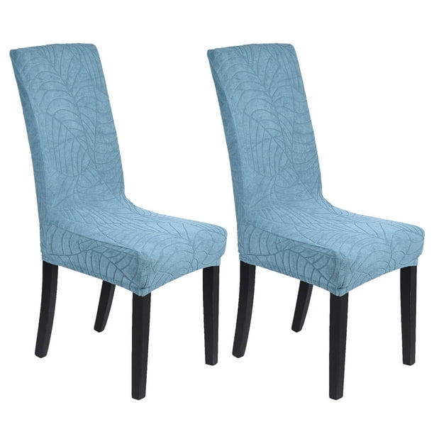 Juego de 2 Fundas de Silla Impermeables Uxcel, Fundas de Silla de Jacquard Elásticas para Comedor, Protectores Lavables