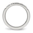 thumbnail image 2 of Chisel Stainless Steel Polished CZ 4mm Band, 2 of 8