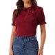 thumbnail image 1 of Top Elegante De BluDe ManCorDe OficiDe Las Camisas Del Cuello De PajariDe Las Mujeres BorgoXL, 1 of 4