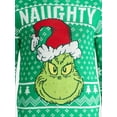 thumbnail image 4 of Dr. Seuss Grinch Naughty Men's and Big Men's Holiday Ugly Christmas Sweater, Sizes XS-3XL, 4 of 5