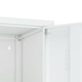 thumbnail image 6 of Naomi Modern 15 Single Locker Storage Cabinet with 5 Adjustable Shelves in White, 6 of 12