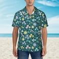 thumbnail image 4 of Lsque Floral pattern Hawaiian Shirt for Men, Unisex Summer Beach Casual Short Sleeve Button Down Shirts-Small, 4 of 9