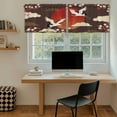 thumbnail image 5 of Japanese Style Tier Curtains 24 Inch Length, Modern Cranes Cherry Flower Wave Brown Cafe Short Curtains for Bathroom Over Sink, Small Kitchen Curtain Light Filtering Drapes 2 Panels 27.5"Wx24"L, 5 of 8