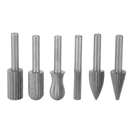 

6pcs Tungsten Carbide Rotary Burr Wood File Metal Engraving Grinding Bit 6mm Shank